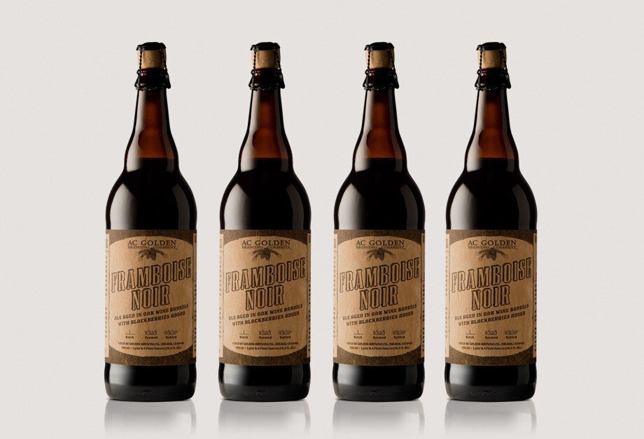 craft beer labels on bottles